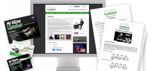Learn to play the drums printed literature