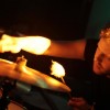 playing drums