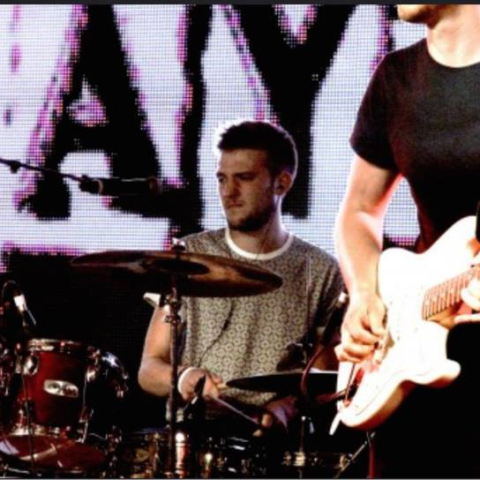 Ben playing drums