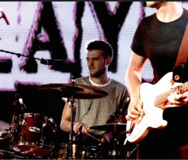 Ben playing drums