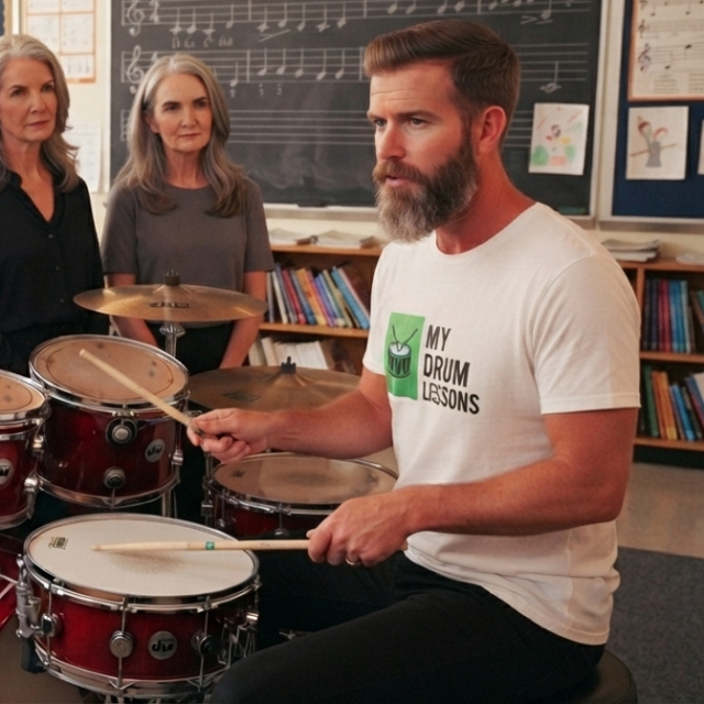 Drummer gives lessons